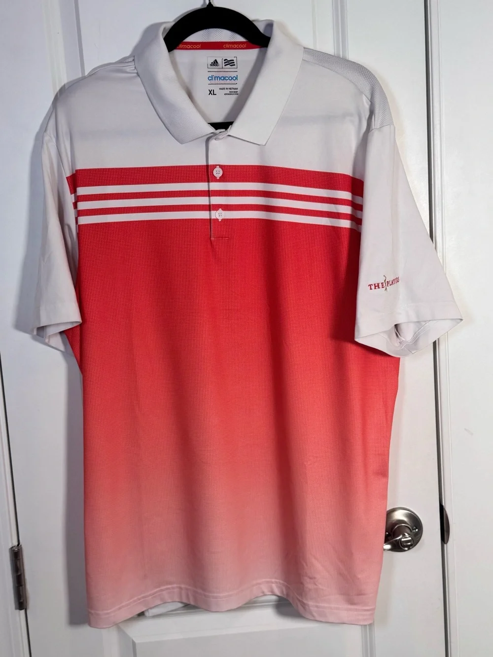 Adidas Climacool Men’s XL TPC Sawgrass Players Coral Ombre Performance Golf Polo